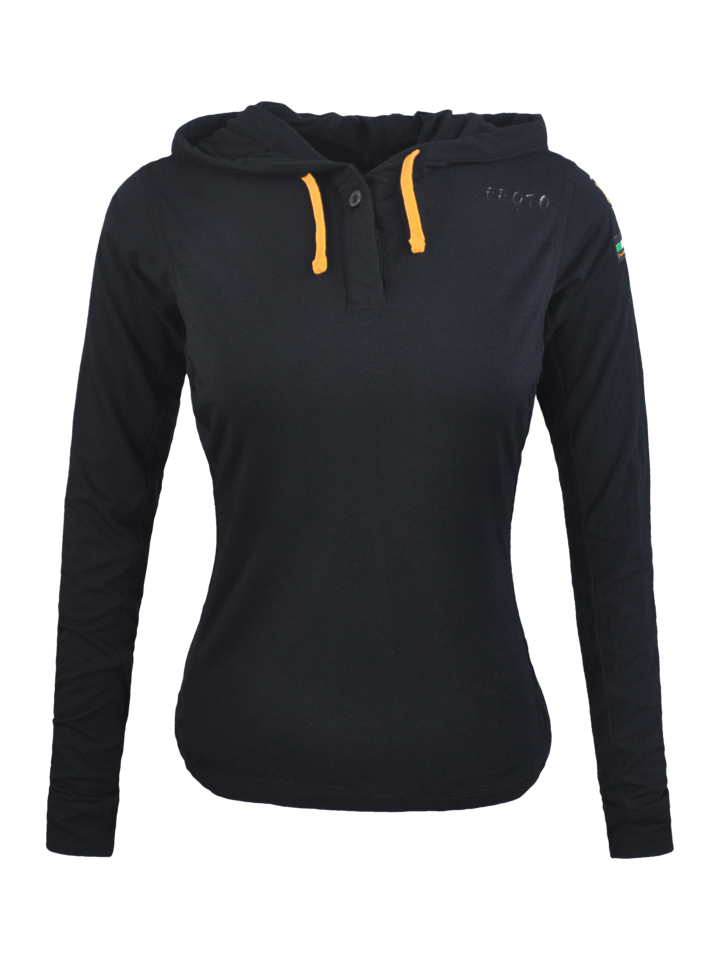 Maglia in Bambù a Maniche Lunghe Donna con cappuccio - 1