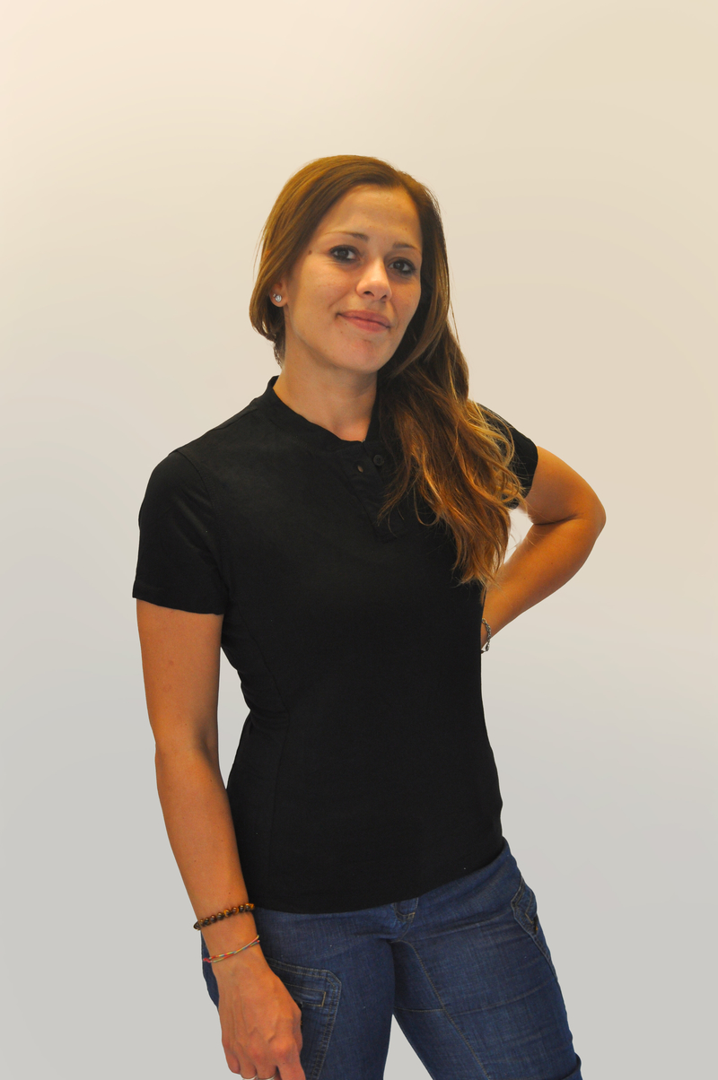 T shirt in Bambù con Bottone Donna - 2