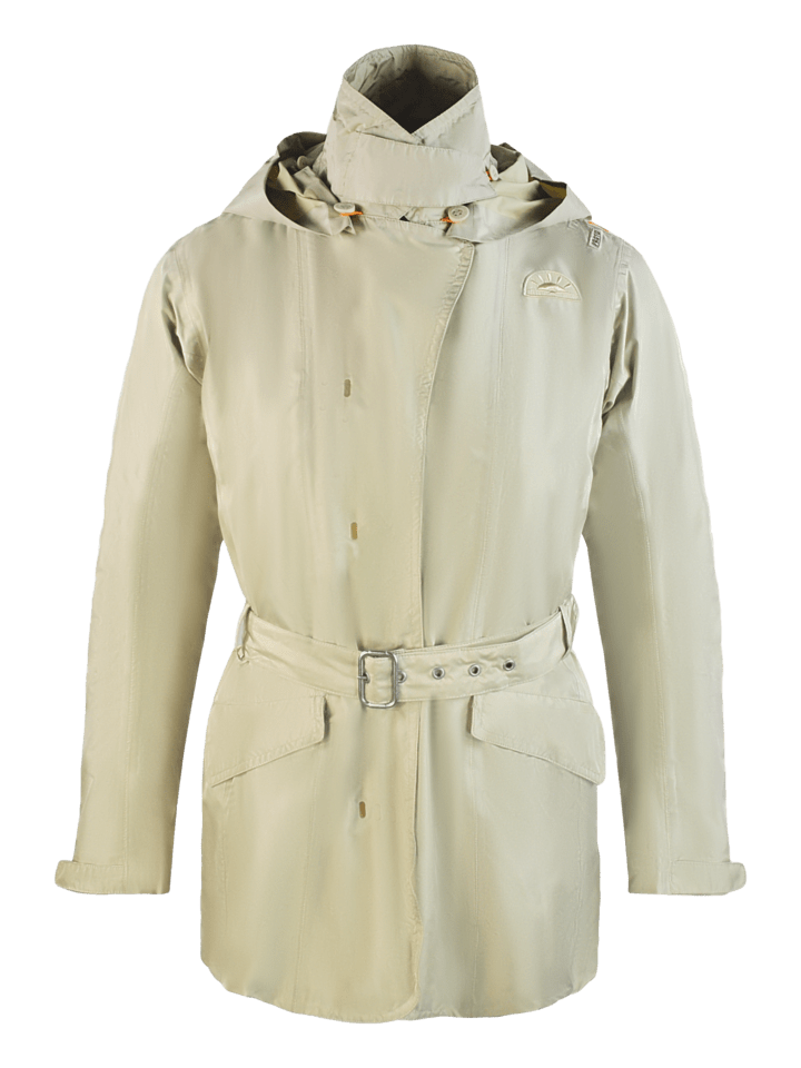 Trench donna con cappuccio in Seta - 1