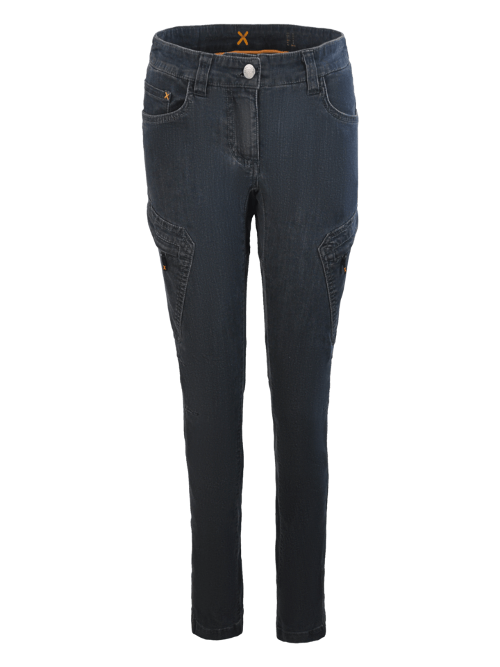 Jeans Donna Blu Scuro 7 Tasche in Cotone Organico - 1